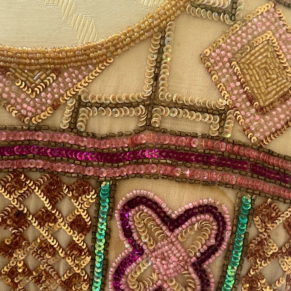 Beaded Geometric Pattern Tank Top - Picture 2 of 5